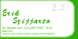 erik szijjarto business card